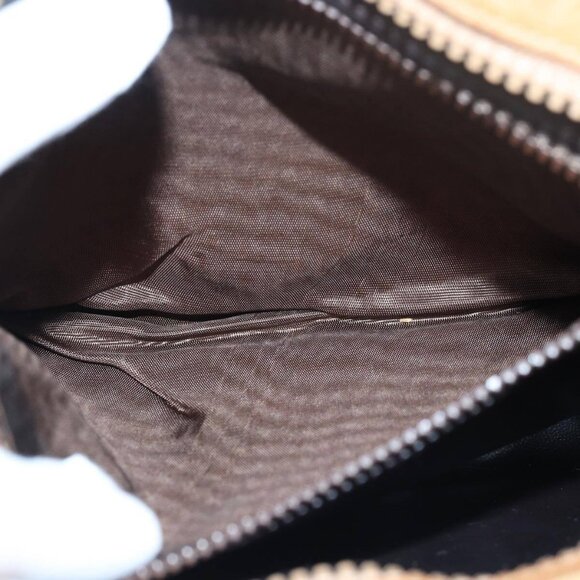 CELINE C Macadam Canvas Shoulder Bag Leather Beige - Picture 13 of 16